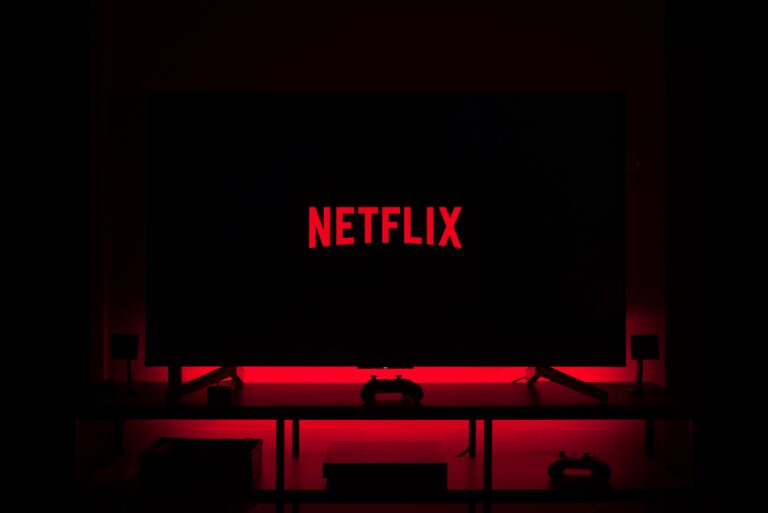 Netflix logo on a television